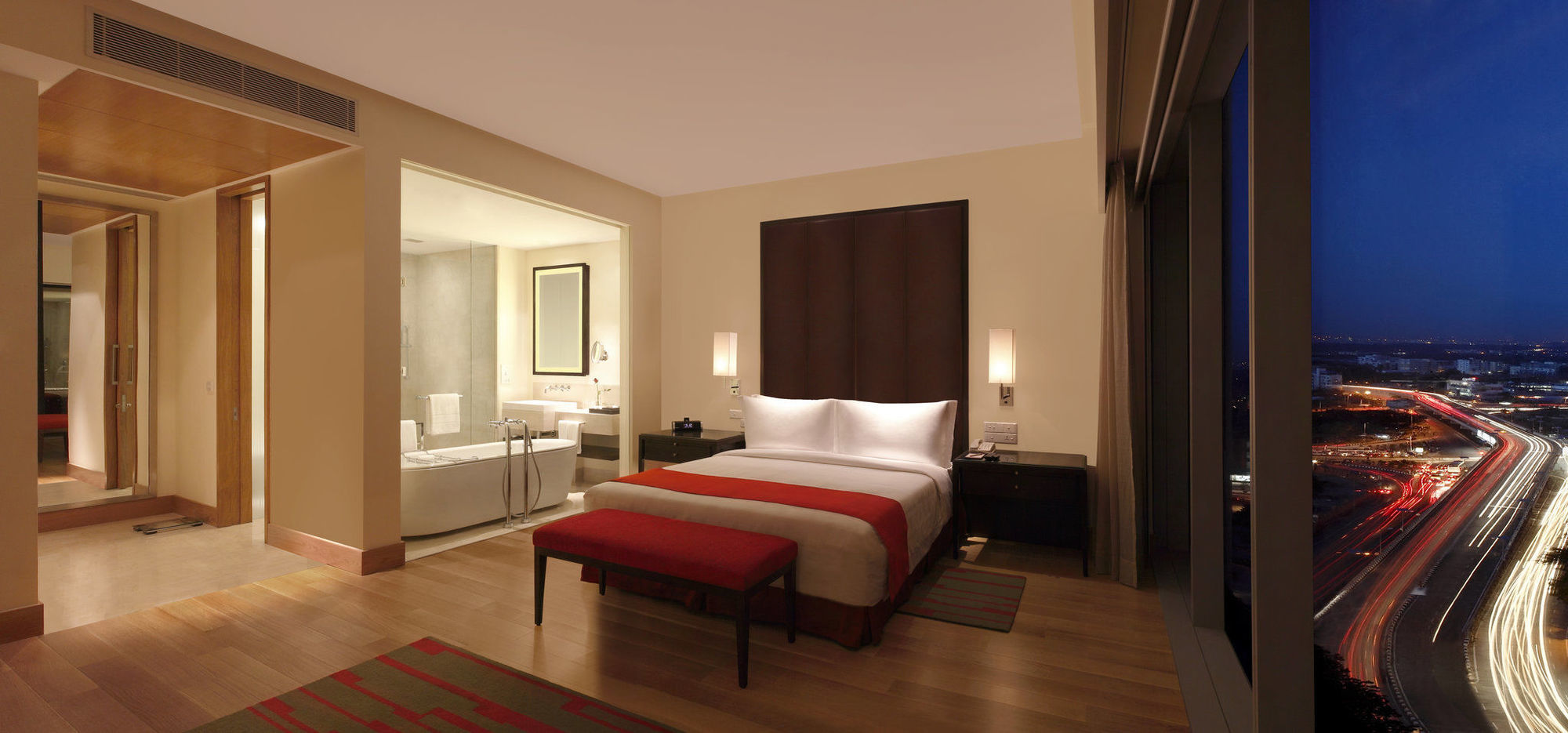 Trident Hyderabad Hotell Eksteriør bilde A bedroom at the Taj Mahal Palace, Mumbai